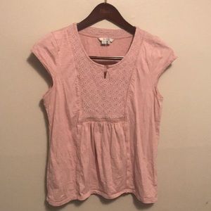 Pale Pink Cap Sleeve Boden Top Size 8